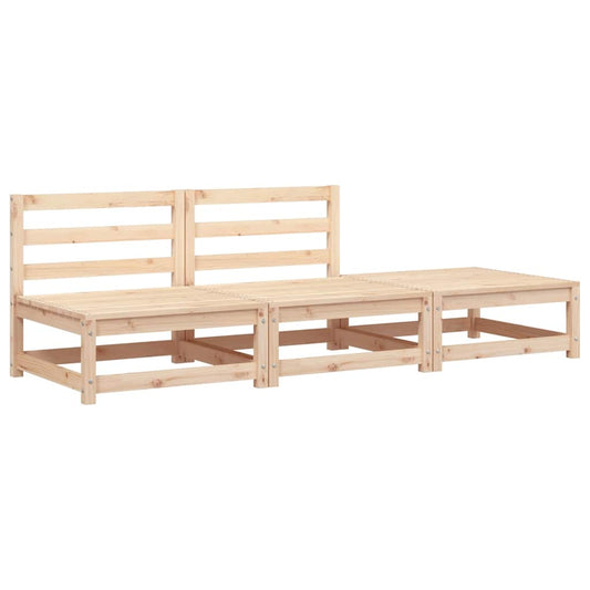 Garden Sofa Armless with Footstool Solid Wood Pine Garden Sofa Armless with Footstool Solid Wood Pine