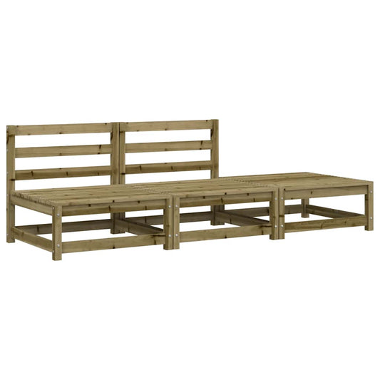 Garden Sofa Armless with Footstool Impregnated Wood Pine Garden Sofa Armless with Footstool Impregnated Wood Pine