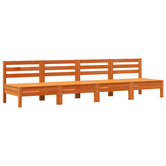 Garden Sofa | Set of 4 | Wax brown | Solid pine wood | Standard | Modular Garden Sofa | Set of 4 | Wax brown | Solid pine wood | Standard | Modular