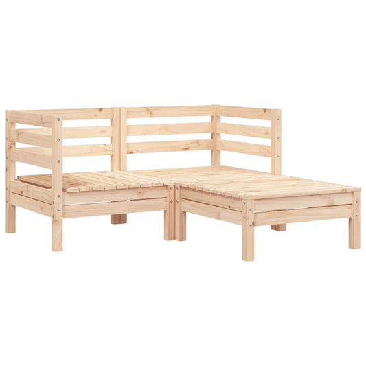 Garden Sofa 2-Seater with Footstool Solid Wood Pine Garden Sofa 2-Seater with Footstool Solid Wood Pine