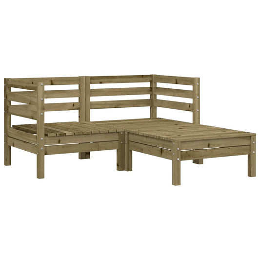 Garden Sofa 2-Seater with Footstool Impregnated Wood Pine Garden Sofa 2-Seater with Footstool Impregnated Wood Pine