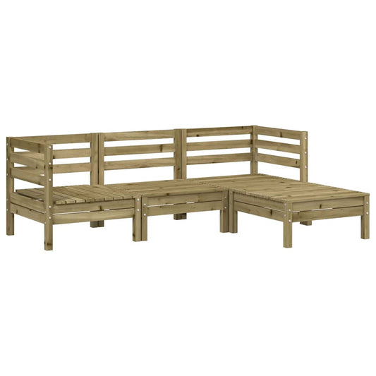 Garden Sofa 3-Seater with Footstool Impregnated Wood Pine Garden Sofa 3-Seater with Footstool Impregnated Wood Pine