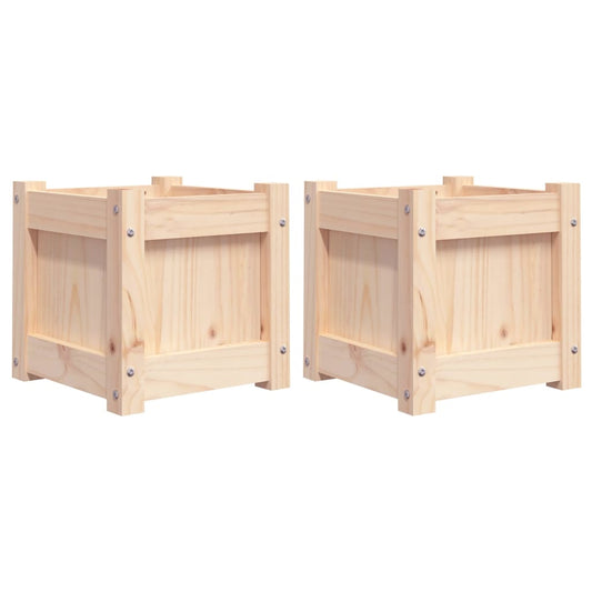Garden Planters 2 pcs Solid Wood Pine Garden Planters 2 pcs Solid Wood Pine