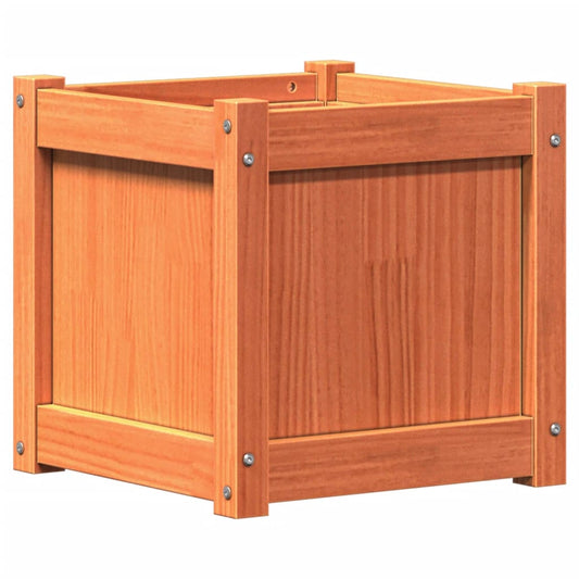 Garden Planter Wax Brown 40x40x40 cm Solid Wood Pine Garden Planter Wax Brown 40x40x40 cm Solid Wood Pine