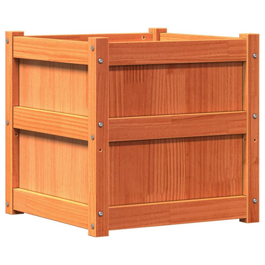 Garden Planter Wax Brown 50x50x50 cm Solid Wood Pine Garden Planter Wax Brown 50x50x50 cm Solid Wood Pine