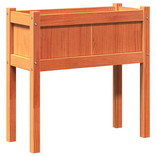 Garden Planter with Legs Wax Brown 70x31x70 cm Solid Wood Pine Garden Planter with Legs Wax Brown 70x31x70 cm Solid Wood Pine
