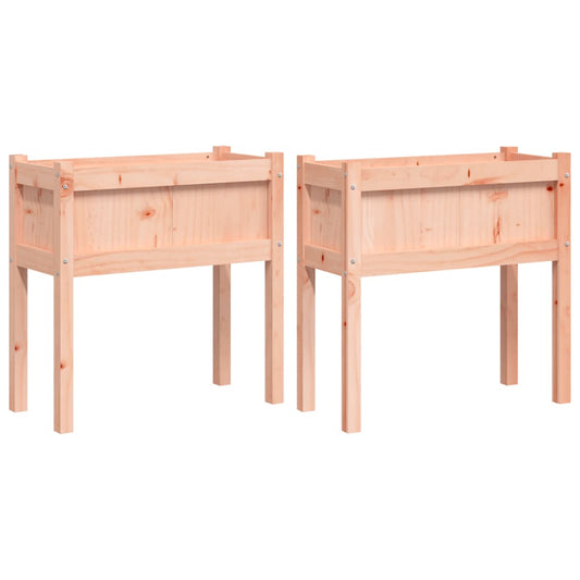 Garden Planters 2 pcs with Legs Solid Wood Douglas Garden Planters 2 pcs with Legs Solid Wood Douglas