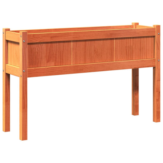 Garden Planter with Legs Wax Brown 110x31x70 cm Solid Wood Pine Garden Planter with Legs Wax Brown 110x31x70 cm Solid Wood Pine