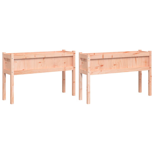 Garden Planters 2 pcs with Legs Solid Wood Douglas Garden Planters 2 pcs with Legs Solid Wood Douglas
