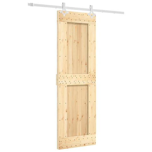 Sliding Door with Hardware Set 70x210 cm Solid Wood Pine Sliding Door with Hardware Set 70x210 cm Solid Wood Pine
