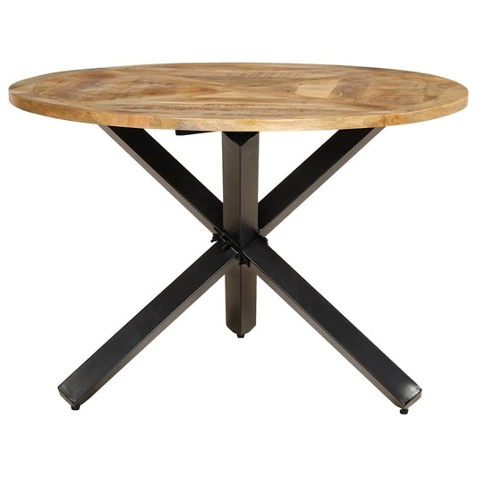 Dining Table Ø110x75 cm Solid Wood Rough Mango Dining Table Ø110x75 cm Solid Wood Rough Mango