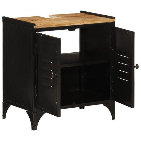 Bathroom Sink Cabinet 55x35x60 cm Iron and Solid Wood Mango Bathroom Sink Cabinet 55x35x60 cm Iron and Solid Wood Mango