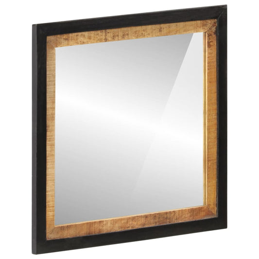 Bathroom Mirror 55x1x60 cm Glass and Solid Wood Mango Bathroom Mirror 55x1x60 cm Glass and Solid Wood Mango