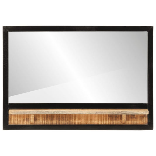 Mirror with Shelf 80x8x55 cm Glass and Solid Wood Mango Mirror with Shelf 80x8x55 cm Glass and Solid Wood Mango
