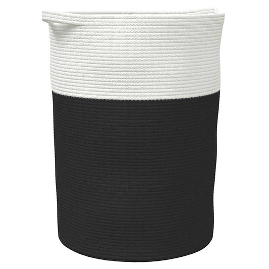 Storage Basket Black and White Ø49x65 cm Cotton Storage Basket Black and White Ø49x65 cm Cotton