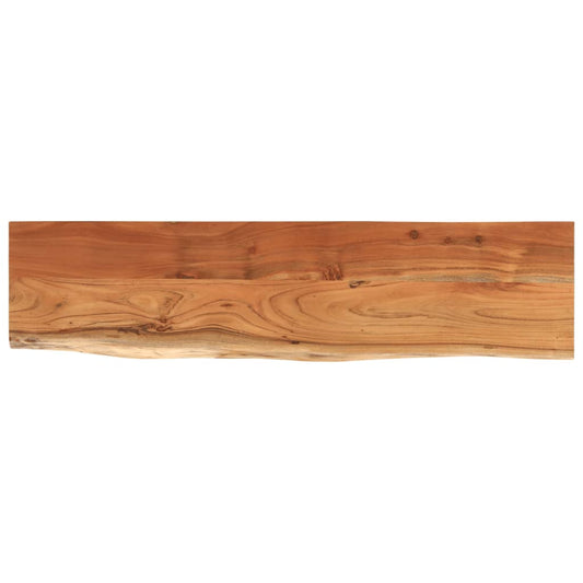 Wall Shelf 120x30x2.5cm Rectangular Solid Wood Acacia Live Edge Wall Shelf 120x30x2.5cm Rectangular Solid Wood Acacia Live Edge