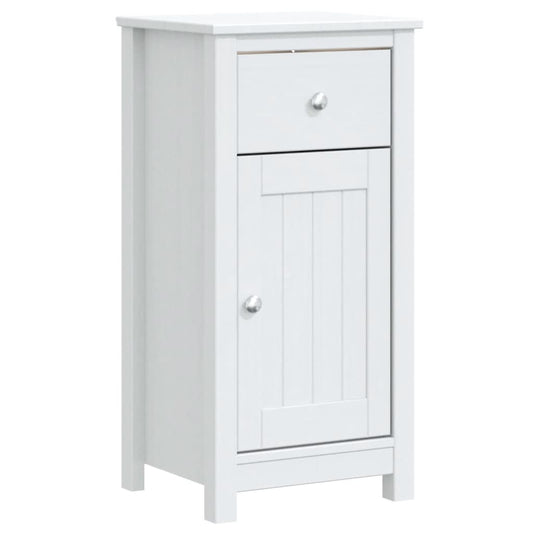Bathroom Cabinet BERG White 40x34x80 cm Solid Wood Pine Bathroom Cabinet BERG White 40x34x80 cm Solid Wood Pine