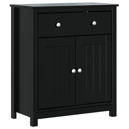 Bathroom Cabinet BERG Black 69.5x34x80 cm Solid Wood Pine Bathroom Cabinet BERG Black 69.5x34x80 cm Solid Wood Pine