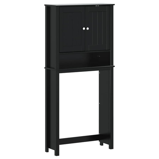 Washing Machine Cabinet BERG Black 76x27x164.5 cm Solid Wood Washing Machine Cabinet BERG Black 76x27x164.5 cm Solid Wood