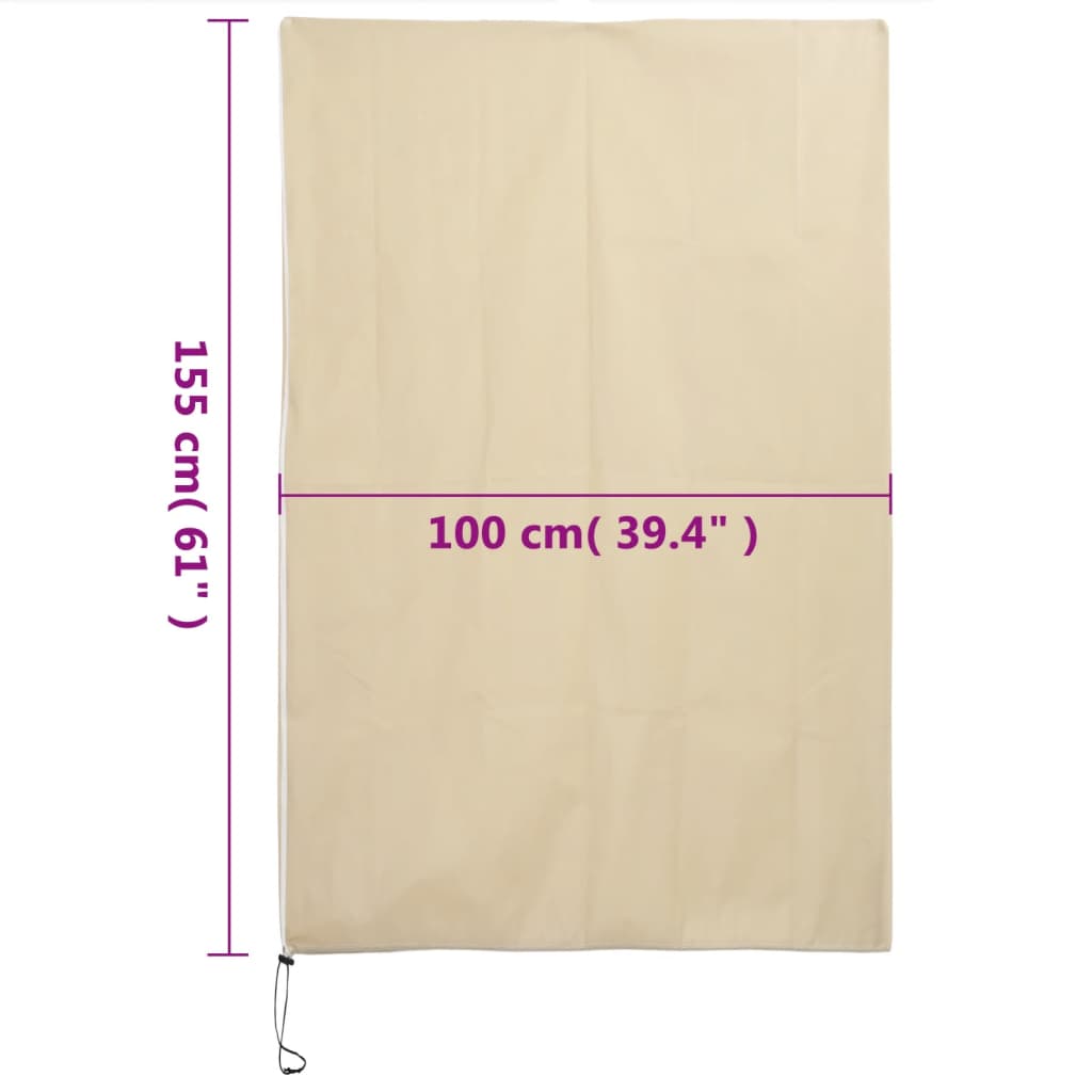 Plant Fleece Covers with Zip 4 pcs 70 g/m² 1x1.55 m ideal for protecting saplings and vegetables from harsh weather conditions.