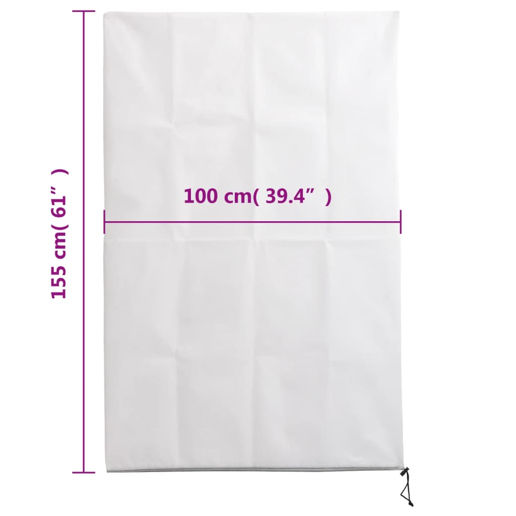 Plant Fleece Covers with Zip 10 pcs 70 g/m² 1x1,55 m