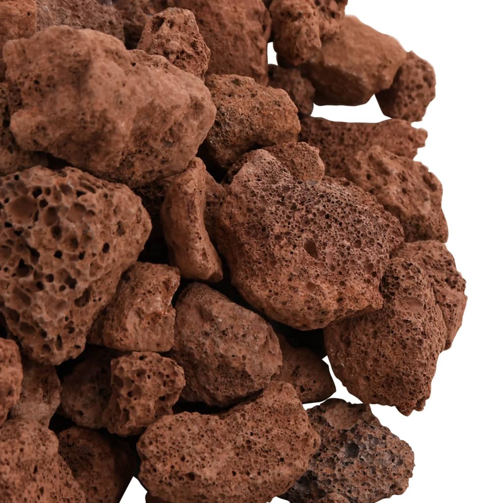 Volcanic Rocks 25 kg Red 1-2 cm for aquarium and landscaping, safe natural material enhancing water quality and providing beautiful underwater decoration.