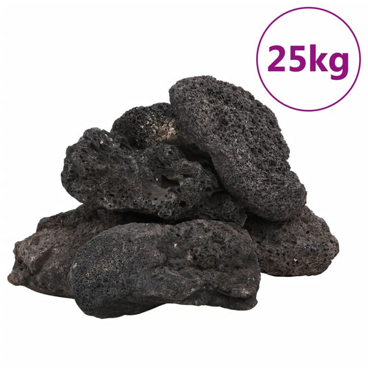Volcanic Rocks 25 kg Black 10-30 cm Volcanic Rocks 25 kg Black 10-30 cm
