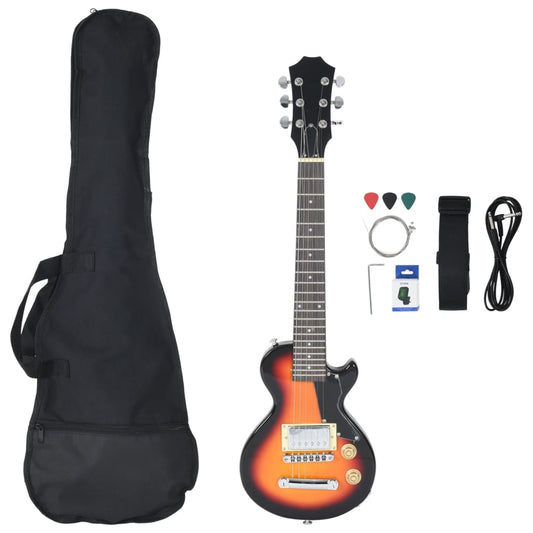 Electric Guitar for Kids with Bag Brown and Black 3/4 30" Electric Guitar for Kids with Bag Brown and Black 3/4 30"