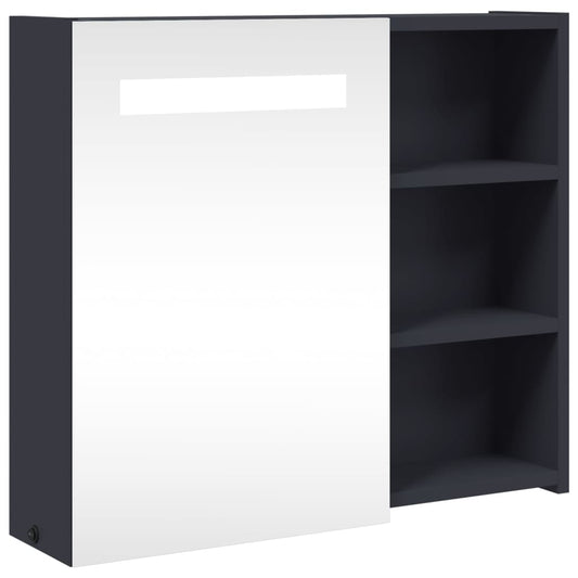 Bathroom Mirror Cabinet with LED Light Grey 60x13x52 cm Bathroom Mirror Cabinet with LED Light Grey 60x13x52 cm