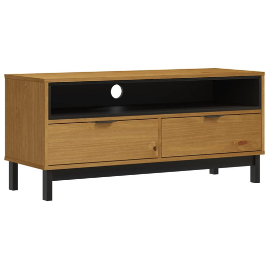 TV Cabinet FLAM 110x40x50 cm Solid Wood Pine TV Cabinet FLAM 110x40x50 cm Solid Wood Pine