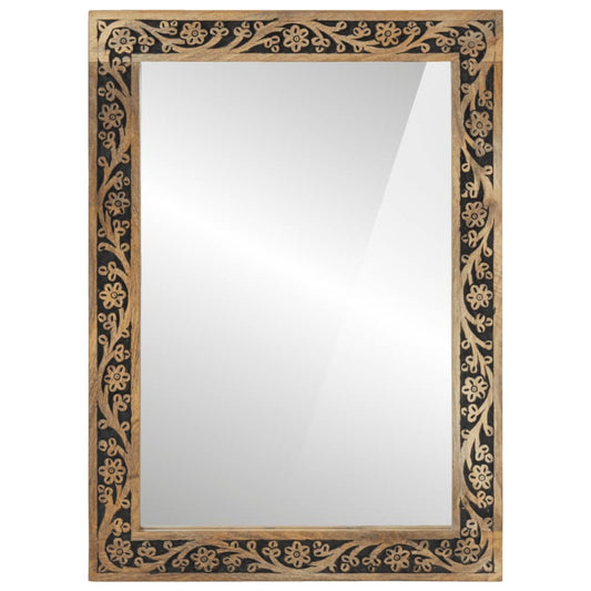 Bathroom Mirror 50x70x2.5 cm Solid Wood Mango and Glass Bathroom Mirror 50x70x2.5 cm Solid Wood Mango and Glass