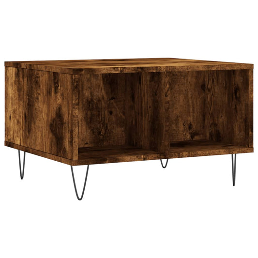 Coffee Table Smoked Oak 60x50x36.5 cm Engineered Wood Coffee Table Smoked Oak 60x50x36.5 cm Engineered Wood