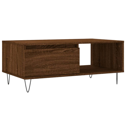 Coffee Table Brown Oak 90x50x36.5 cm Engineered Wood Coffee Table Brown Oak 90x50x36.5 cm Engineered Wood