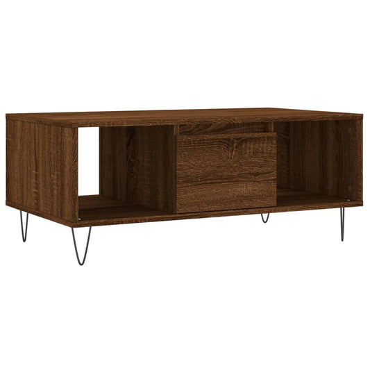 Coffee Table Brown Oak 90x50x36.5 cm Engineered Wood Coffee Table Brown Oak 90x50x36.5 cm Engineered Wood