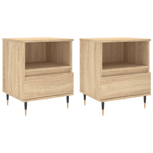 Bedside Cabinets 2 pcs Sonoma Oak 40x35x50 cm Engineered Wood Bedside Cabinets 2 pcs Sonoma Oak 40x35x50 cm Engineered Wood