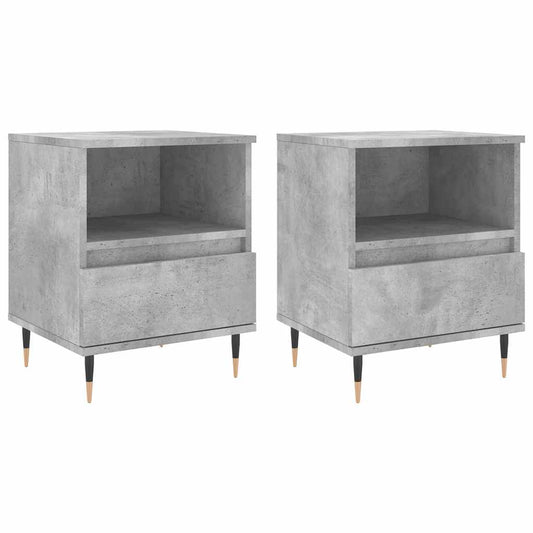 Bedside Cabinets 2 pcs Concrete Grey 40x35x50 cm Engineered Wood Bedside Cabinets 2 pcs Concrete Grey 40x35x50 cm Engineered Wood