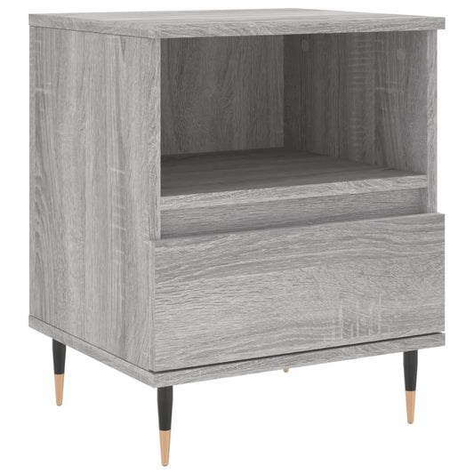 Bedside Cabinet Grey Sonoma 40x35x50 cm Engineered Wood Bedside Cabinet Grey Sonoma 40x35x50 cm Engineered Wood