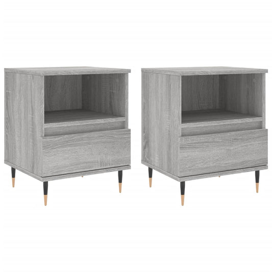Bedside Cabinets 2 pcs Grey Sonoma 40x35x50 cm Engineered Wood Bedside Cabinets 2 pcs Grey Sonoma 40x35x50 cm Engineered Wood