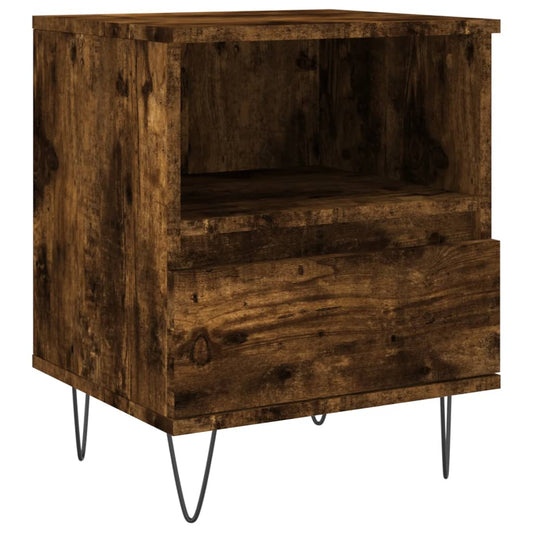 Bedside Cabinet Smoked Oak 40x35x50 cm Engineered Wood Bedside Cabinet Smoked Oak 40x35x50 cm Engineered Wood