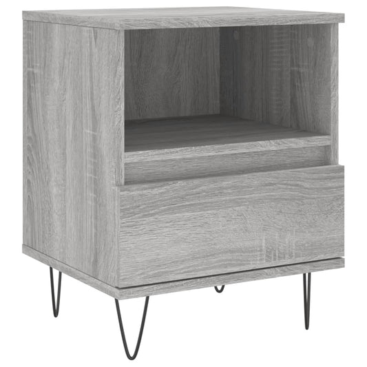 Bedside Cabinet Grey Sonoma 40x35x50 cm Engineered Wood Bedside Cabinet Grey Sonoma 40x35x50 cm Engineered Wood