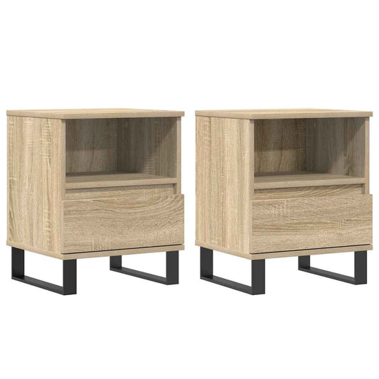 Bedside Cabinets 2 pcs Sonoma Oak 40x35x50 cm Engineered Wood Bedside Cabinets 2 pcs Sonoma Oak 40x35x50 cm Engineered Wood