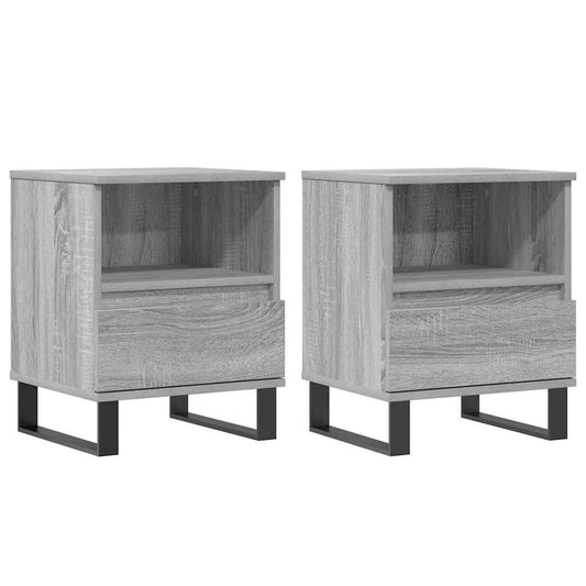 Bedside Cabinets 2 pcs Grey Sonoma 40x35x50 cm Engineered Wood Bedside Cabinets 2 pcs Grey Sonoma 40x35x50 cm Engineered Wood