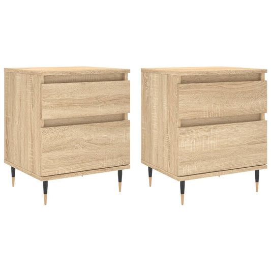 Bedside Cabinets 2 pcs Sonoma Oak 40x35x50 cm Engineered Wood Bedside Cabinets 2 pcs Sonoma Oak 40x35x50 cm Engineered Wood