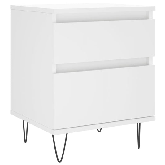 Bedside Cabinet White 40x35x50 cm Engineered Wood Bedside Cabinet White 40x35x50 cm Engineered Wood