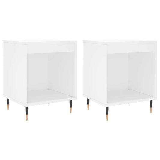 Bedside Cabinets 2 pcs White 40x35x50 cm Engineered Wood Bedside Cabinets 2 pcs White 40x35x50 cm Engineered Wood