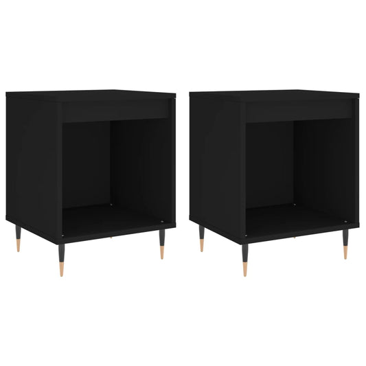 Bedside Cabinets 2 pcs Black 40x35x50 cm Engineered Wood Bedside Cabinets 2 pcs Black 40x35x50 cm Engineered Wood