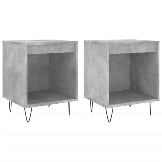 Bedside Cabinets 2 pcs Concrete Grey 40x35x50 cm Engineered Wood Bedside Cabinets 2 pcs Concrete Grey 40x35x50 cm Engineered Wood