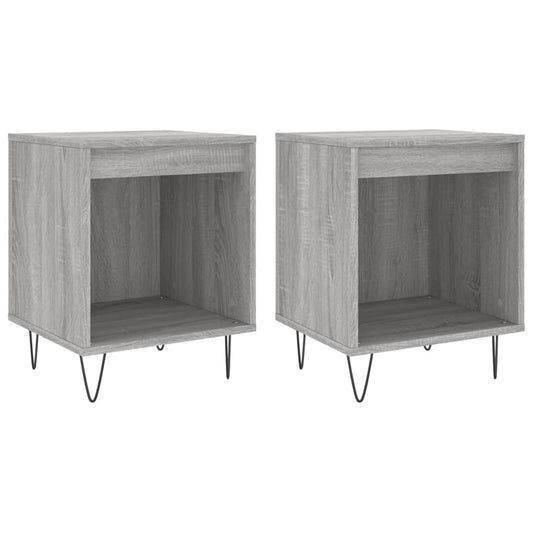 Bedside Cabinets 2 pcs Grey Sonoma 40x35x50 cm Engineered Wood Bedside Cabinets 2 pcs Grey Sonoma 40x35x50 cm Engineered Wood