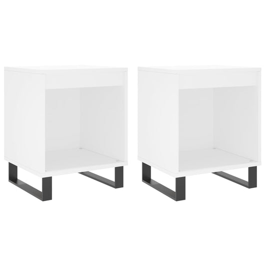 Bedside Cabinets 2 pcs White 40x35x50 cm Engineered Wood Bedside Cabinets 2 pcs White 40x35x50 cm Engineered Wood