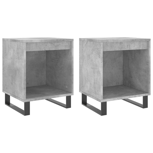 Bedside Cabinets 2 pcs Concrete Grey 40x35x50 cm Engineered Wood Bedside Cabinets 2 pcs Concrete Grey 40x35x50 cm Engineered Wood